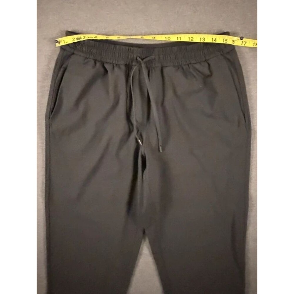 Lululemon Black Stretch Drawstring Pants Size M 7/8 Ankle Travel Work - Picture 3 of 12